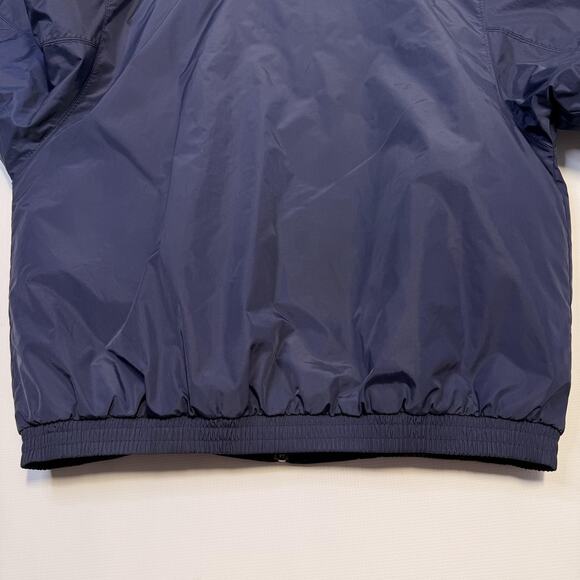 Vintage Adidas Jacket Mens Large Navy Blue Full Zip Insulated Nylon 00s AQ9002 - Picture 14 of 14